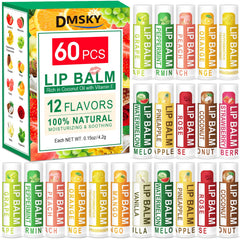 DMSKY lip balm bulk 12 flavors display for daily lip care and gifting.