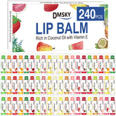 DMSKY lip balm bulk pack display with assorted flavors for gifting or daily use