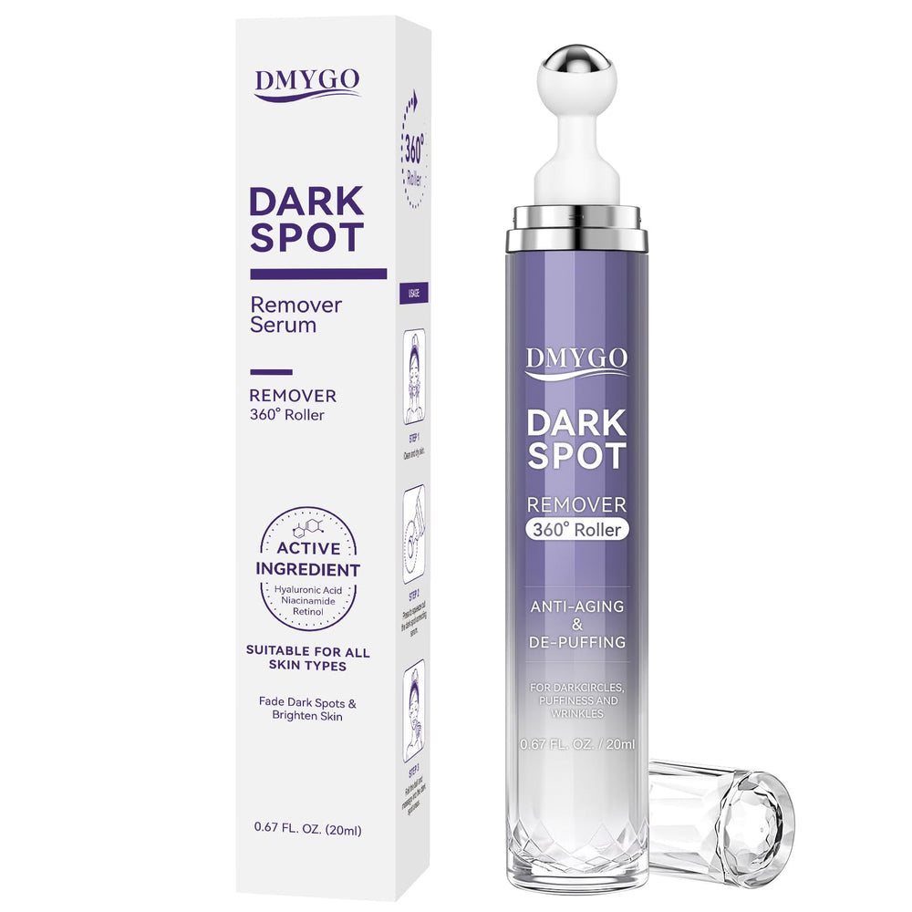 DMYGO dark spot remover with 360° roller supports precise application for even skin tone.