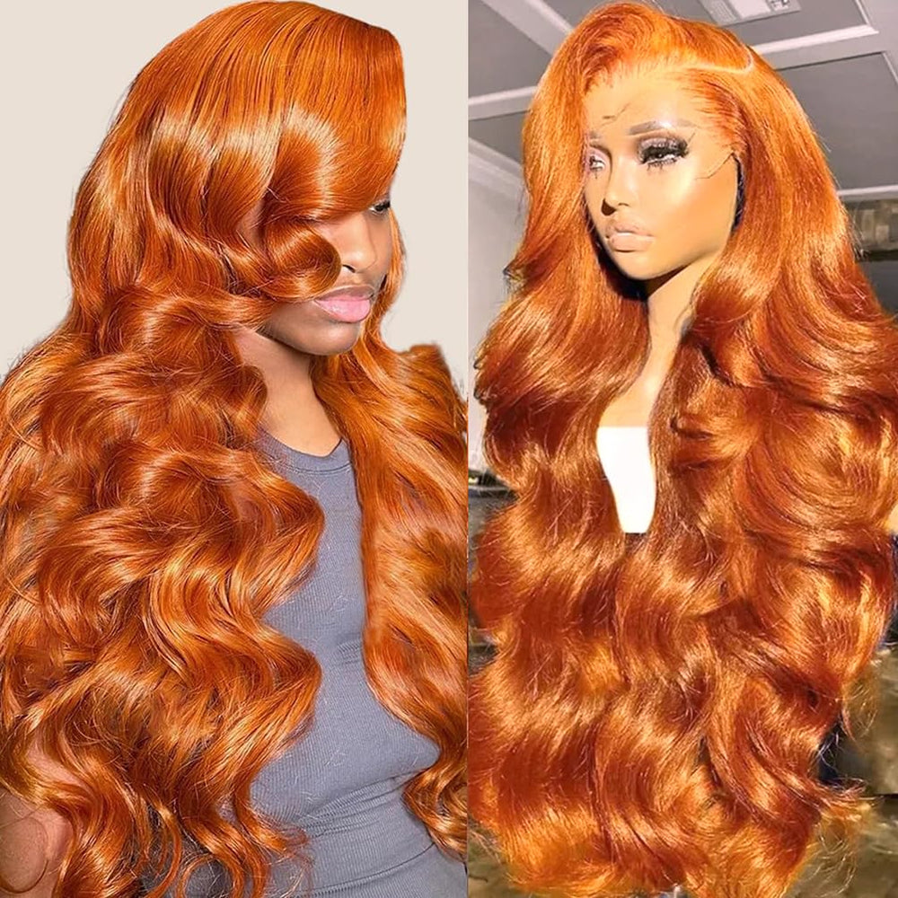 Dochuman ginger wig 13x6 lace front view for natural parting and stylish daily wear