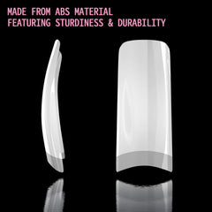 Dockapa coffin-design natural nails provide elegant, half-covered false nails.