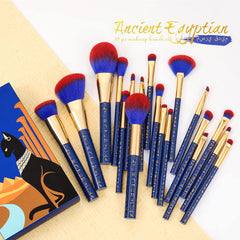 Docolor 19pcs eye brushes collection highlighting versatile eye looks.