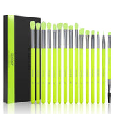 Docolor Eyeshadow Brush Set 15pcs all brushes arrangement for complete eye makeup.