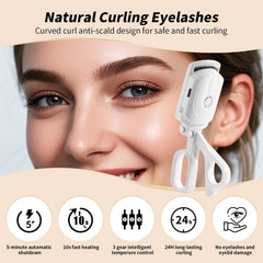 docolor heated eyelash curler with three temperature modes for customizable curls