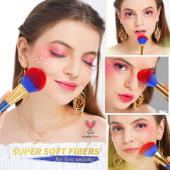 Docolor kabuki foundation brush close-up for smooth liquid application.