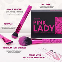 docolor precision brushes 8-pc pink leopard enable precise liner shading