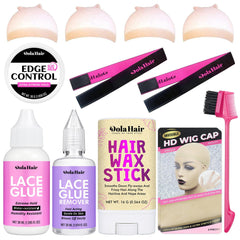Dolahair lace wig glue bottle close-up shows secure invisible bond.
