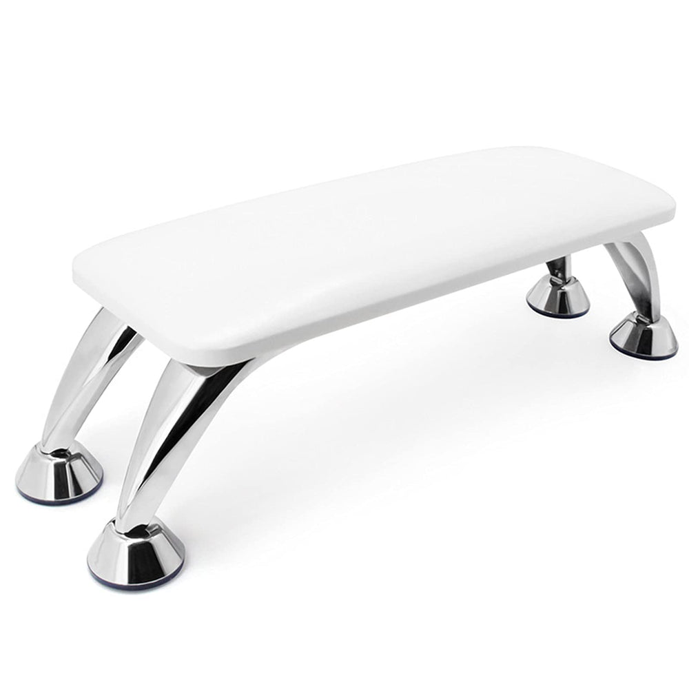 DONGYUNAI arm rest for nails tech white front view offers comfortable nail sessions.