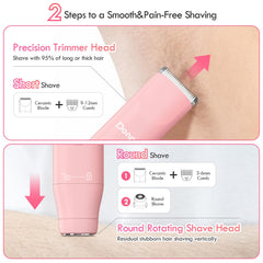 Donper Bikini Trimmer ergonomic design provides comfortable, precise handling.