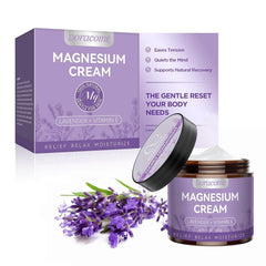 Doracome Magnesium Lotion bottle shows fast-absorbing, non-greasy hydration.