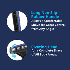 Dorco Pace 2 Plus pivoting-head in action shows smooth navigation over contours.