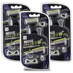 Dorco Pace 6 Plus razor head for a close, smooth finish.