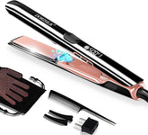 DORISILK 500°F flat iron close-up showing ceramic plates for smooth styling