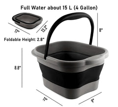 DoroSun collapsible foot tub open basin shown for full soaking capacity