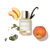 Dossier Ambery Peach bottle front shows modern design for daily wear.
