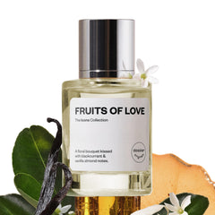 Dossier Fruits of Love rose heart notes featuring rose and plum for romantic floral core.