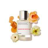 Dossier Gourmand White Flowers bottle shot for luxe everyday fragrance possibilities