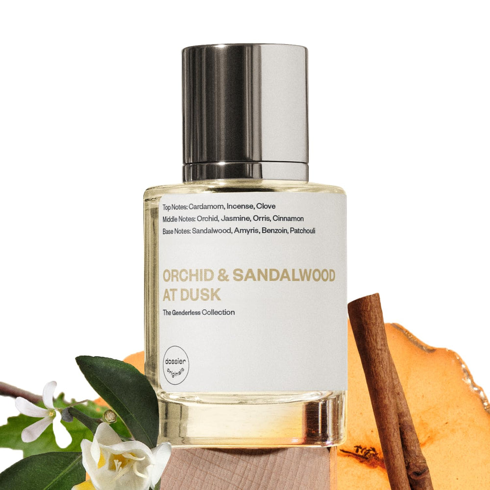 Dossier Original Orchid & Sandalwood at Dusk bottle for daily unisex wear.