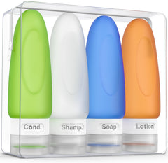 Dot&Dot travel bottle with a drip-free dispenser for controlled use.