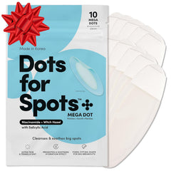 Dots for Spots large pimple patches on face closeup offer discreet, fast-acting coverage.