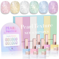Double Rhythm Pearl Pink gel polish swatch for salon-grade shine at home