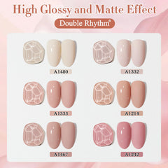 Double Rhythm light beige nude rose shade in bottle for all-season wear.
