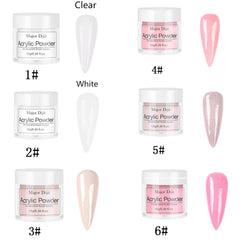 DouborQ six-color glitter powder enables creative nail designs.
