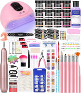 DouborQ acrylic nail art kit unboxing shows complete starter set for at-home manicures