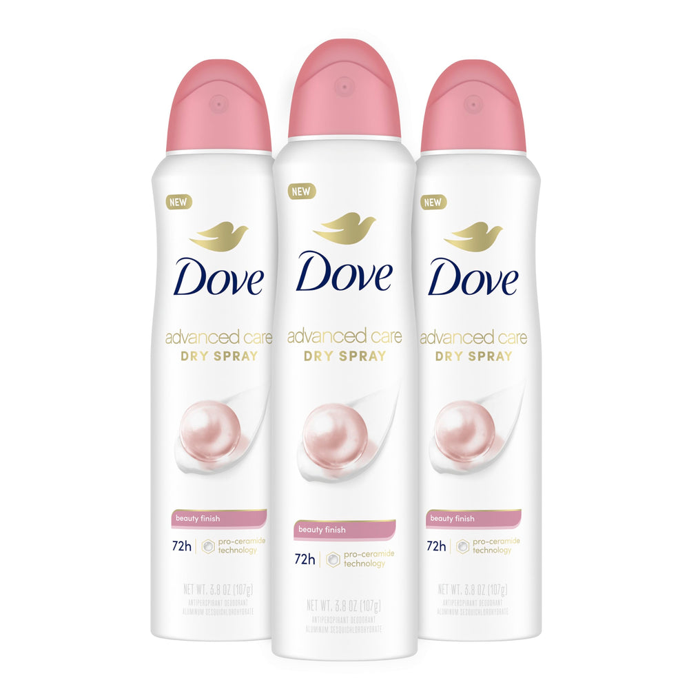 Dove Advanced Care Beauty Finish bottle close-up highlighting Pro-Ceramide support