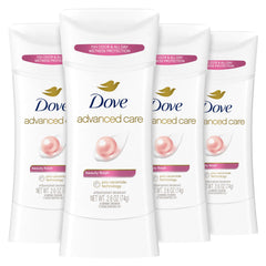 Dove Advanced Care Beauty Finish bottle shown for all-day protection.