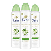 Dove Advanced Care Cool Essentials dry spray product shot highlighting all-day comfort.