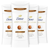 Dove Advanced Care Shea Butter deodorant stick application for smoother, protected underarms.
