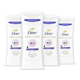 Dove Advanced Care Sheer Fresh stick pack shows convenient four-count packaging for daily use.