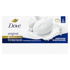 Dove Beauty Bar Original lather in hand showcases creamy cleansing and moisture.