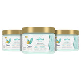 Dove Body Love Polish jar closeup showing hydrating exfoliation for silky skin
