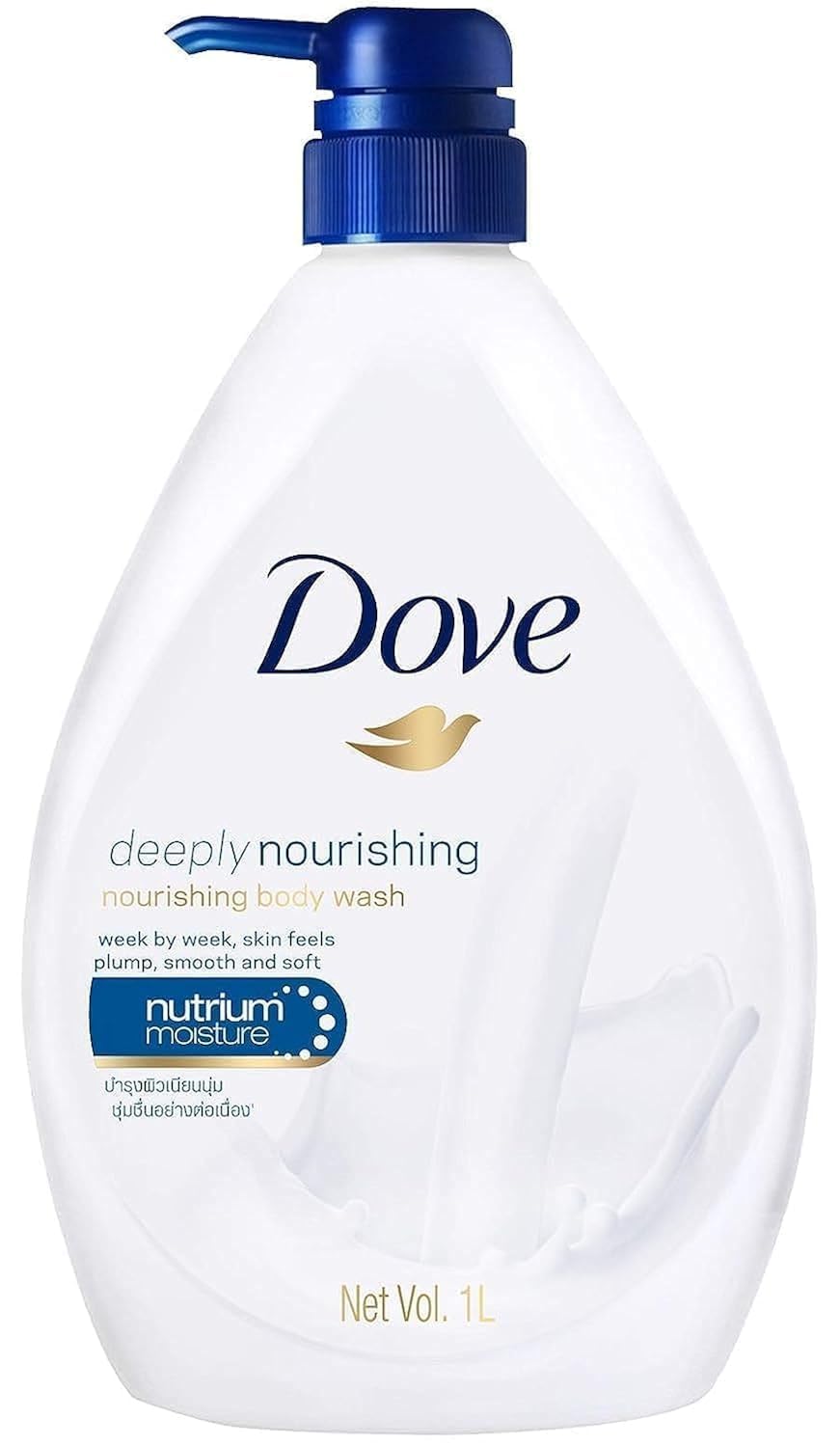 Dove Body Wash 33.8oz pump bottle for nourished skin and refreshing showers.