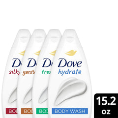 Dove Body Wash Silky Velvet bottle promises luxurious lather and velvety skin feel