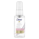 Dove Care Between Washes hair perfume bottle close-up delivering lasting freshness between washes.