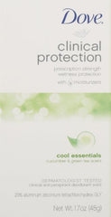 Dove Clinical Protection underarm close-up highlighting skin-friendly moisturizers