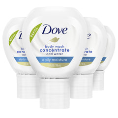 Dove daily-moisture refill pack front showing concentrated formula