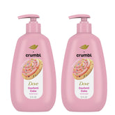 Dove Crumbl Confetti Cake hand wash pump bottle close-up, lasting moisture.