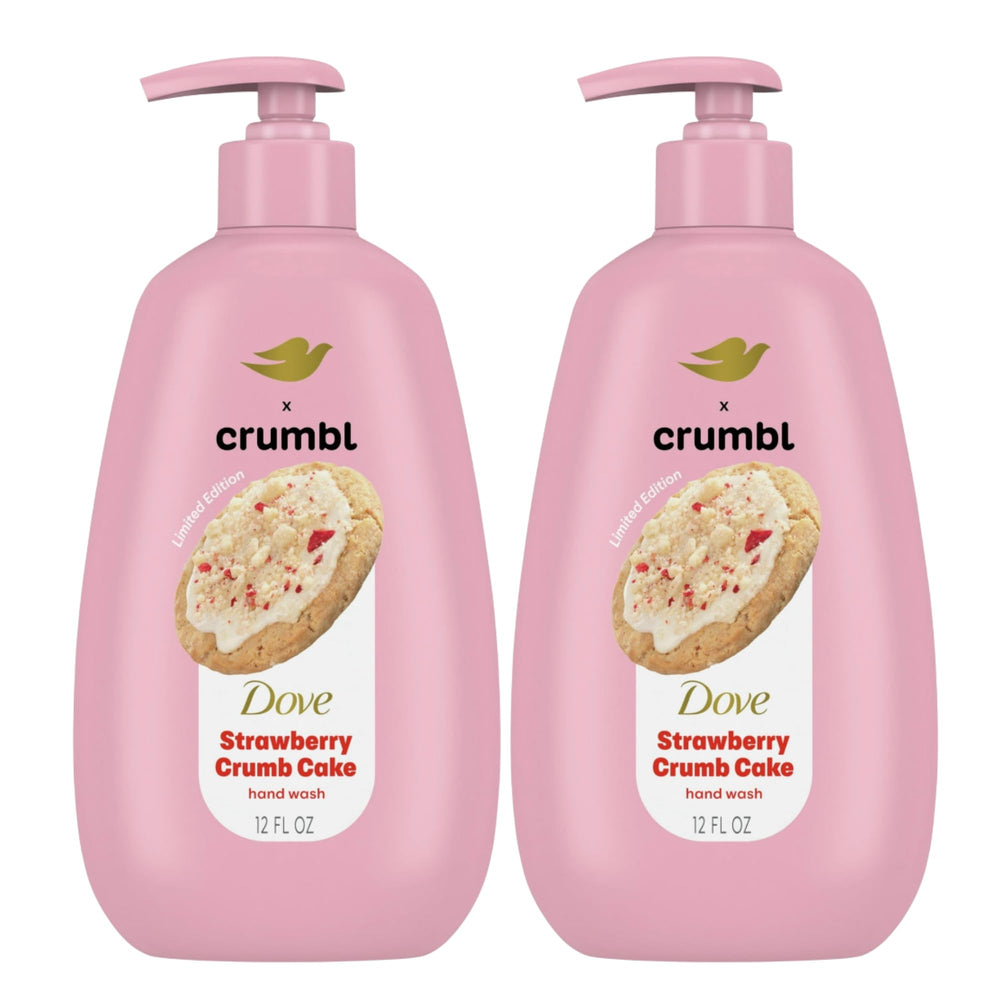 Dove Crumbl hand wash 2-pack front view for easy daily use and nourishment