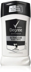 Dove Degree Ultra Clear Black & White 6-pack front view with all-day protection.