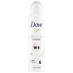 Dove Dry Spray Invisible Sheer Fresh mist application on skin for even coverage.