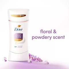 Dove Even Tone rosewood-powder stick leaves no visible residue after application.