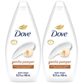 Dove Gentle Pamper bottle front showing vanilla scent and moisturizing cleanse.
