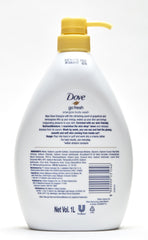 Dove Go Fresh Energize bottle close-up highlights uplifting grapefruit-lemongrass scent