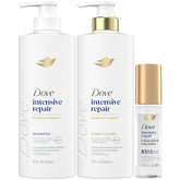 Dove Intensive Repair Shampoo bottle for daily hair repair with protein care