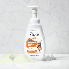 Dove Kids Care label displays the affirmation I am thoughtful, caring and fun.