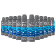 Dove Men+Care Clean Comfort dry spray bottle delivers lasting protection and ease of use.